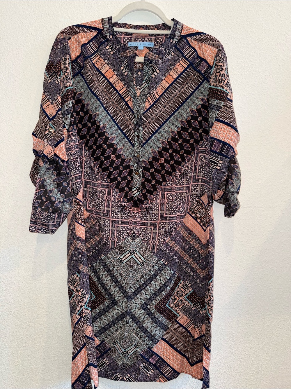 ANTONIO MELANI Geometric Midi Dress